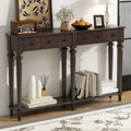 Entryway Table with 4 Drawers(Espresso)