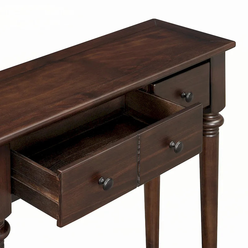 Entryway Table with 4 Drawers(Espresso)