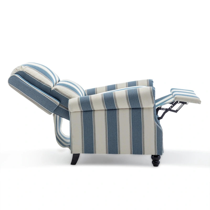 2 Set Nail-head Padded Seat Pushback Recliner Chair