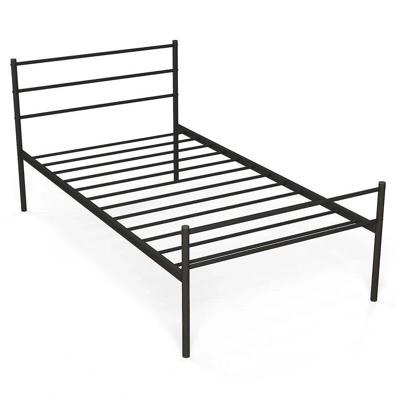 Twin Metal Bed Frame Mattress Foundation No Box Spring Needed