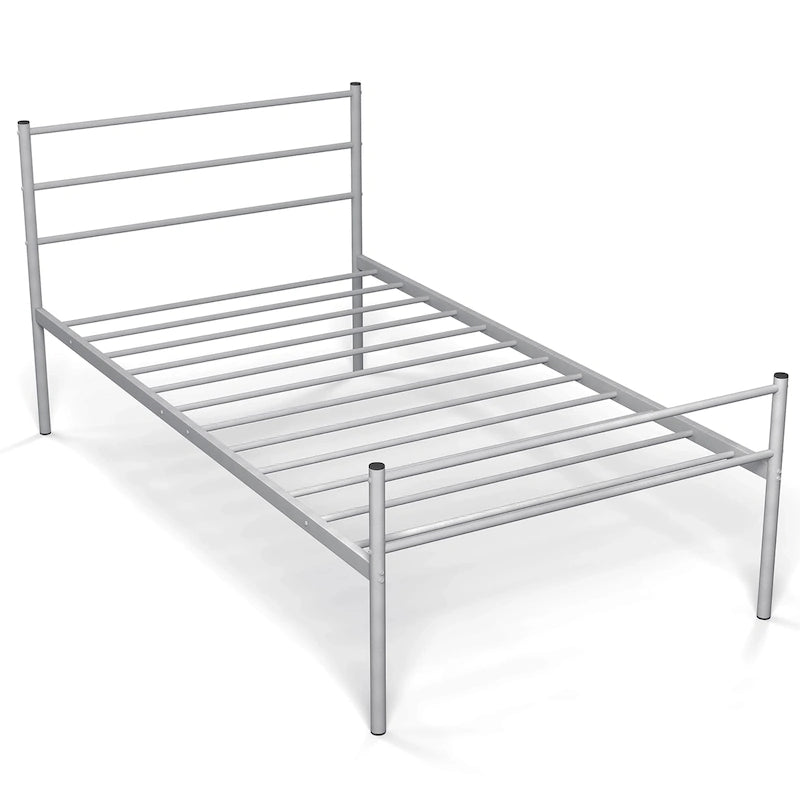 Twin Metal Bed Frame Mattress Foundation No Box Spring Needed