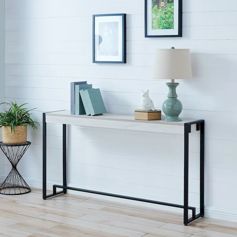 Modern Narrow Industrial Console Table