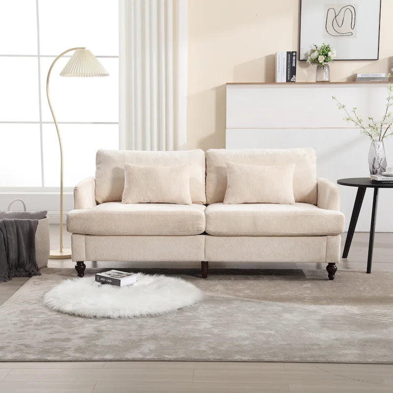 Modernes Zweisitzersofa aus Chenille – 62.68 x 68.90 x 31.89