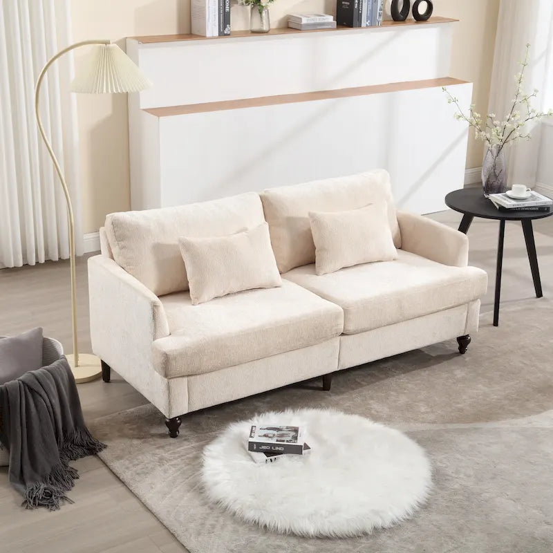 Modernes Zweisitzersofa aus Chenille – 62.68 x 68.90 x 31.89