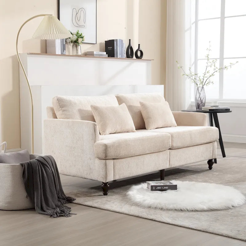 Modernes Zweisitzersofa aus Chenille – 62.68 x 68.90 x 31.89