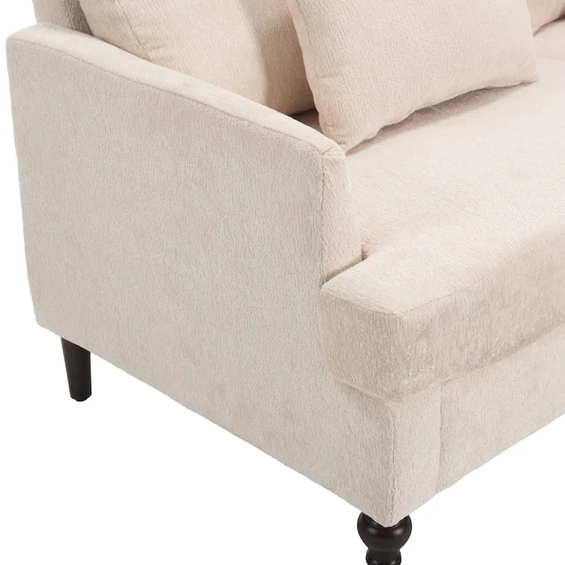 Modernes Zweisitzersofa aus Chenille – 62.68 x 68.90 x 31.89