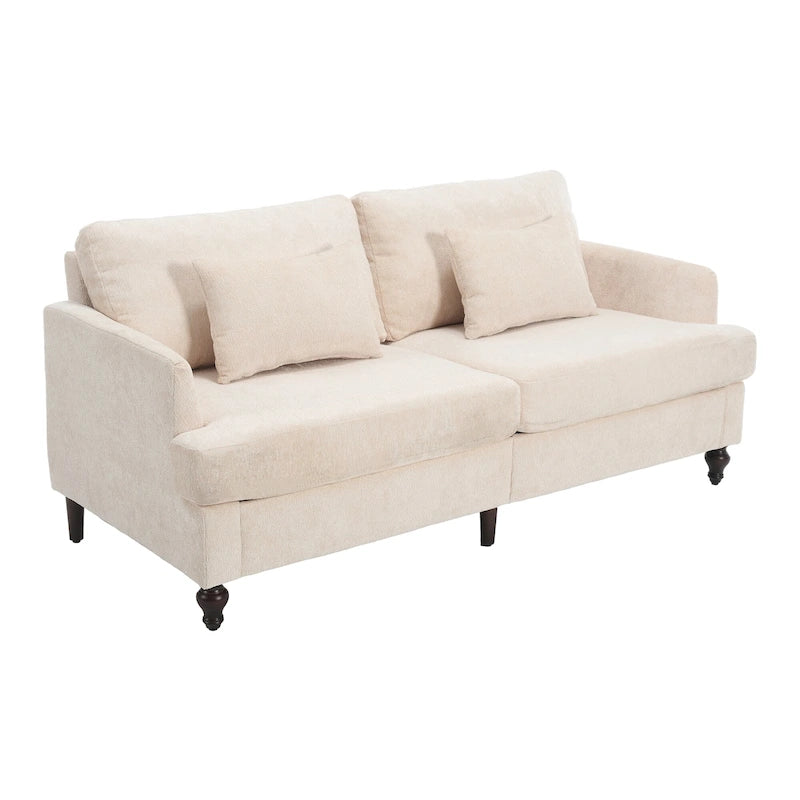 Modernes Zweisitzersofa aus Chenille – 62.68 x 68.90 x 31.89