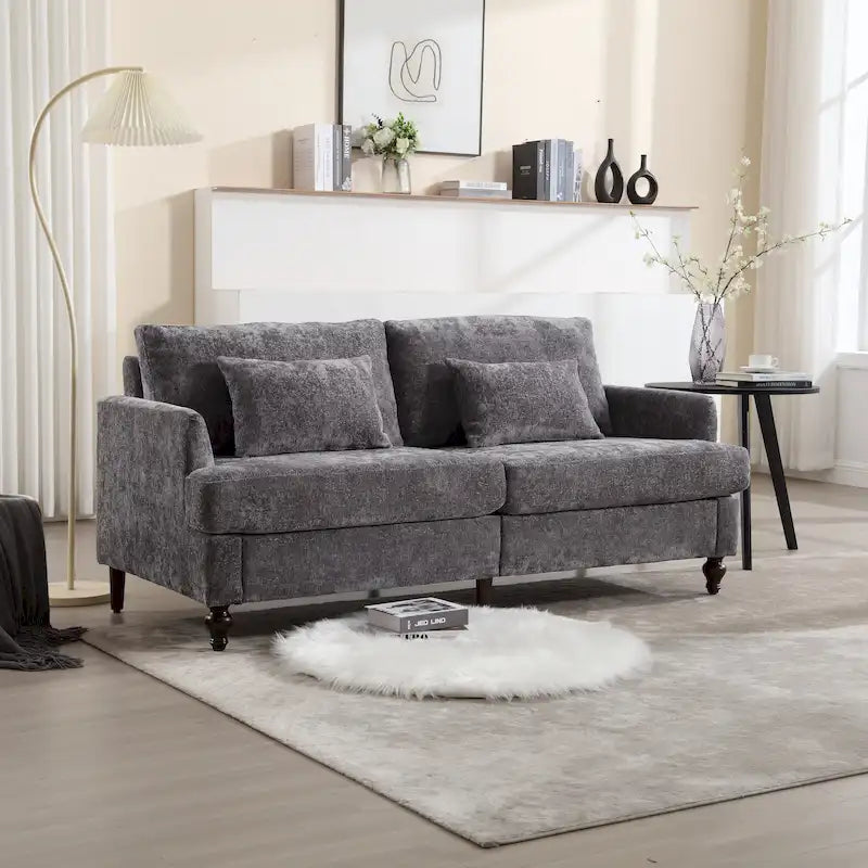 Modernes Zweisitzersofa aus Chenille – 62.68 x 68.90 x 31.89