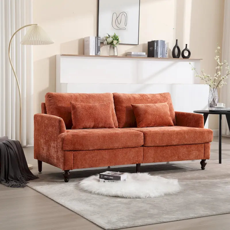 Modernes Zweisitzersofa aus Chenille – 62.68 x 68.90 x 31.89
