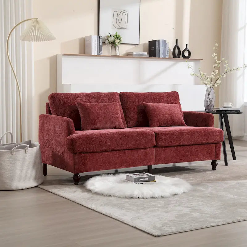 Modernes Zweisitzersofa aus Chenille – 62.68 x 68.90 x 31.89