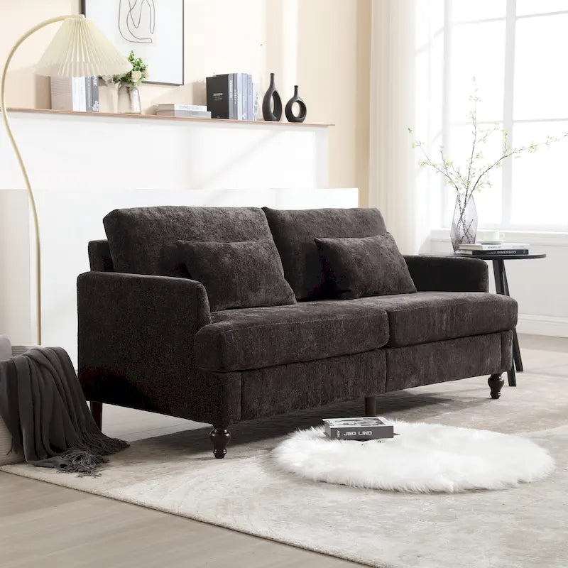 Modernes Zweisitzersofa aus Chenille – 62.68 x 68.90 x 31.89
