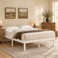 14 Inch Solid Pine Wood Platform Bed Frame No Squeak Bed Frame with Wooden Slats No Box Spring Needed