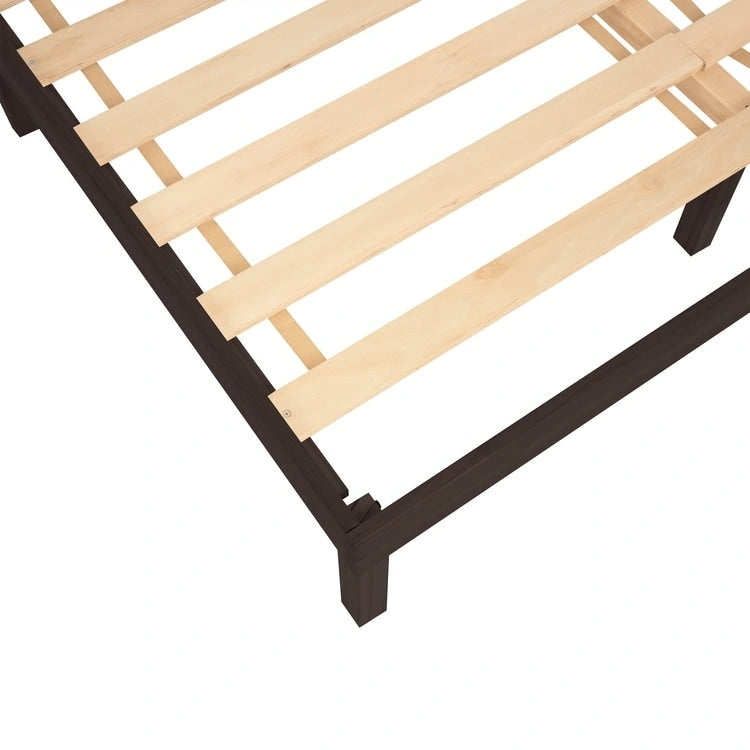 14 Inch Solid Pine Wood Platform Bed Frame No Squeak Bed Frame with Wooden Slats No Box Spring Needed
