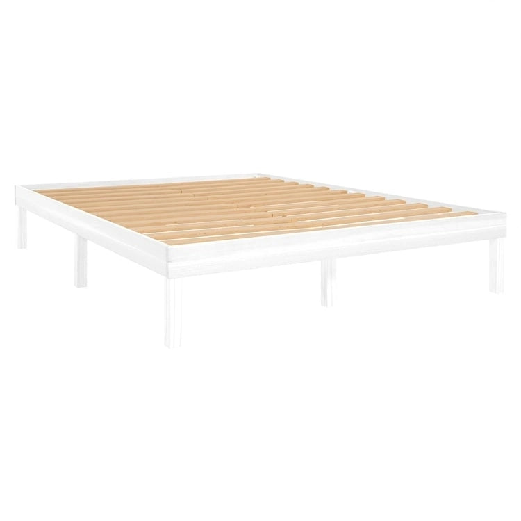14 Inch Solid Pine Wood Platform Bed Frame No Squeak Bed Frame with Wooden Slats No Box Spring Needed