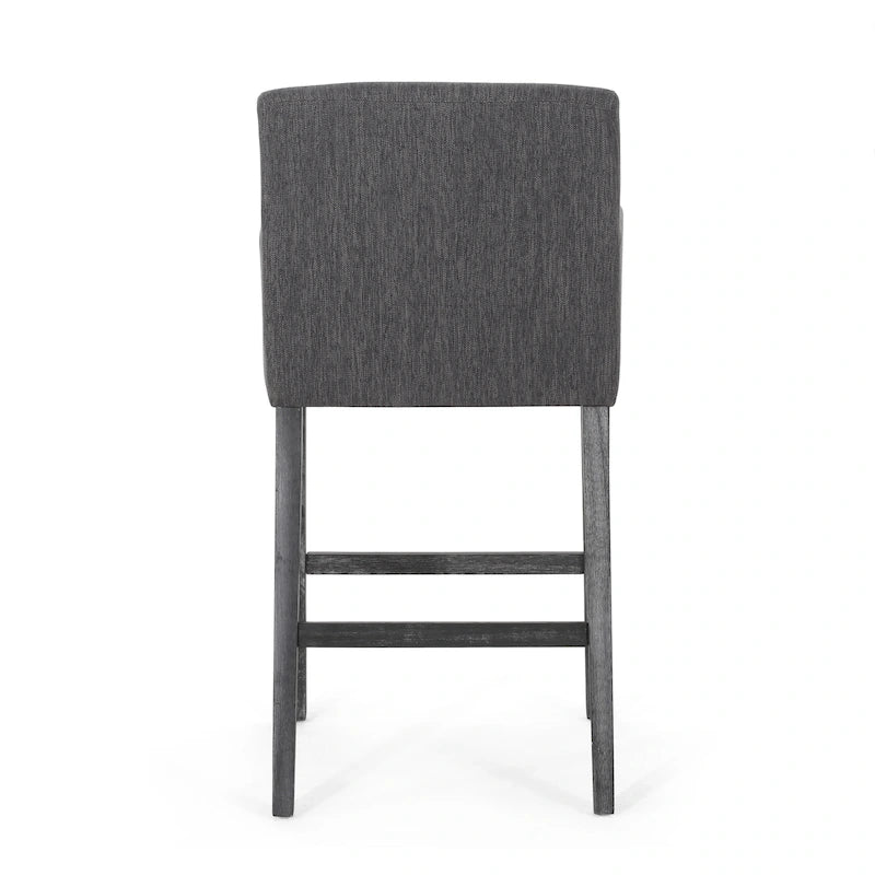Fabric and Rubberwood 30.5 inch Barstools (Set of 2)
