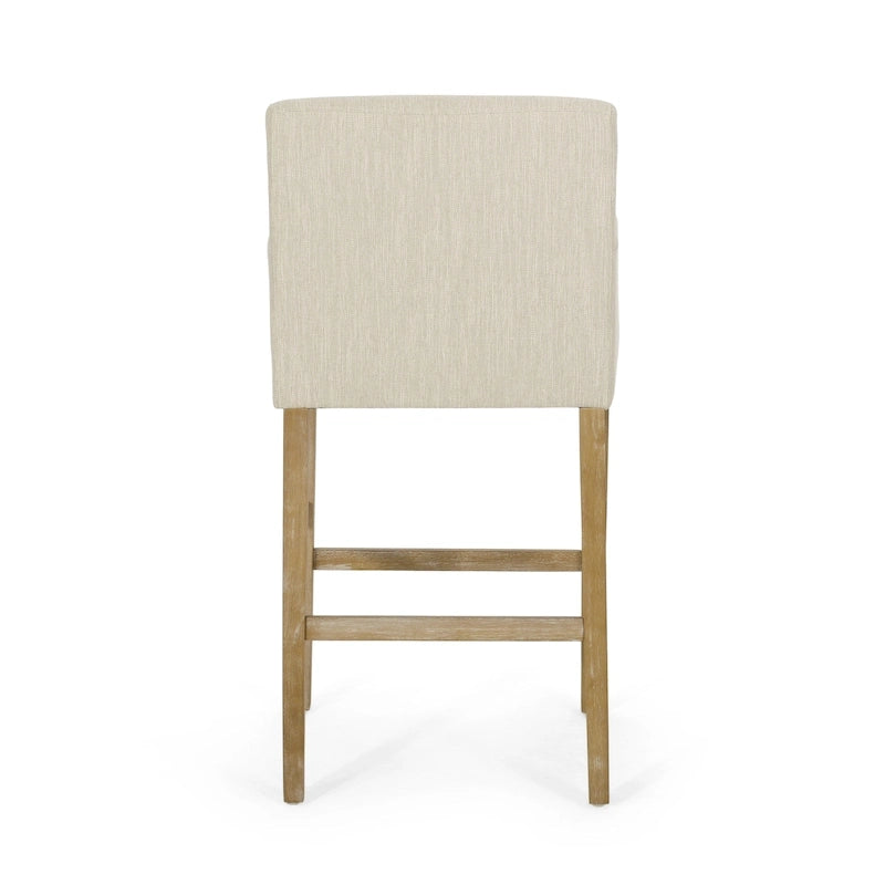 Fabric and Rubberwood 30.5 inch Barstools (Set of 2)