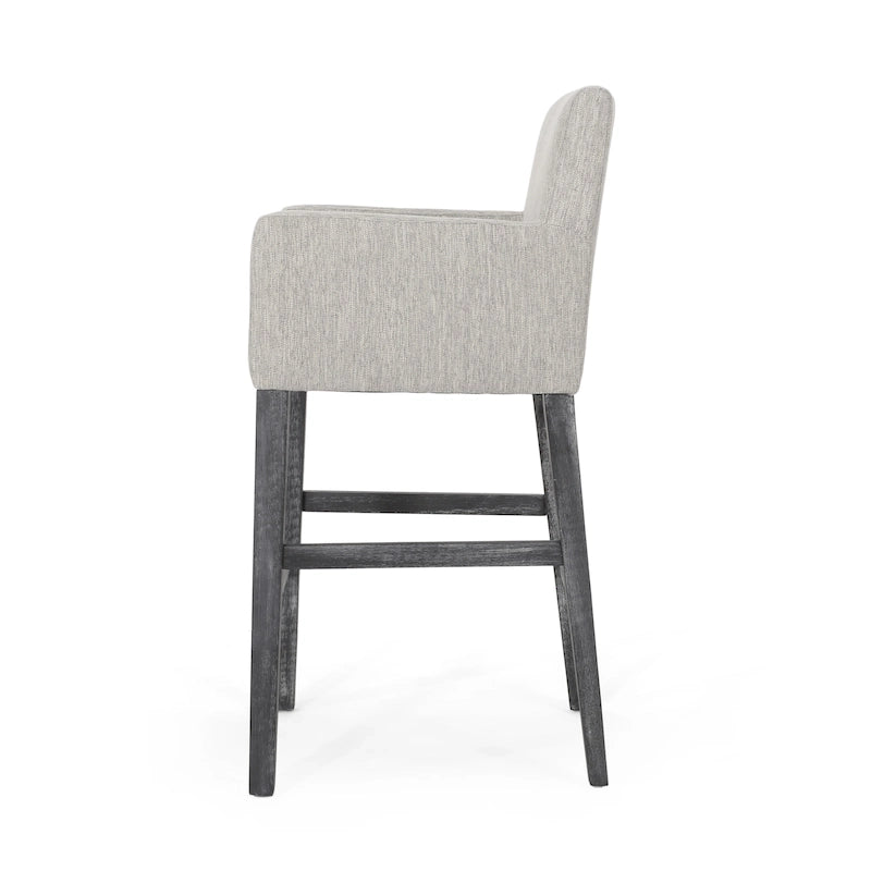 Fabric and Rubberwood 30.5 inch Barstools (Set of 2)