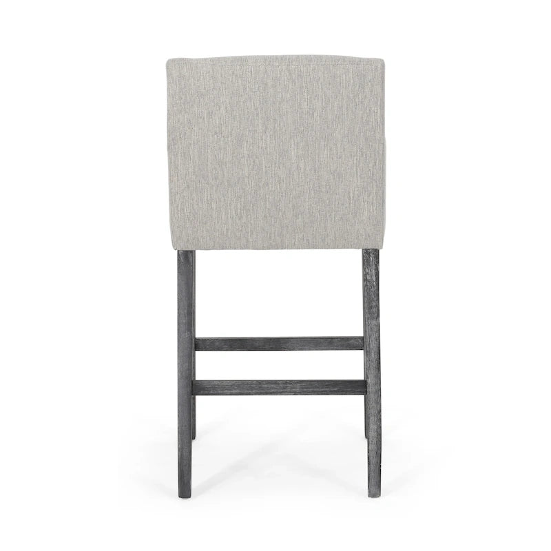 Fabric and Rubberwood 30.5 inch Barstools (Set of 2)