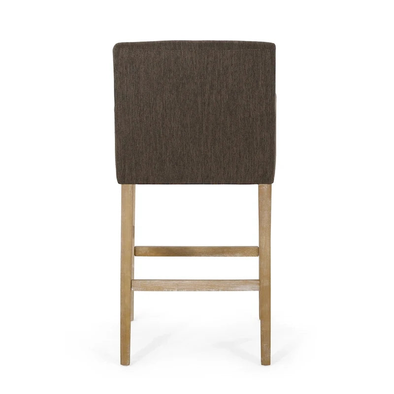 Fabric and Rubberwood 30.5 inch Barstools (Set of 2)