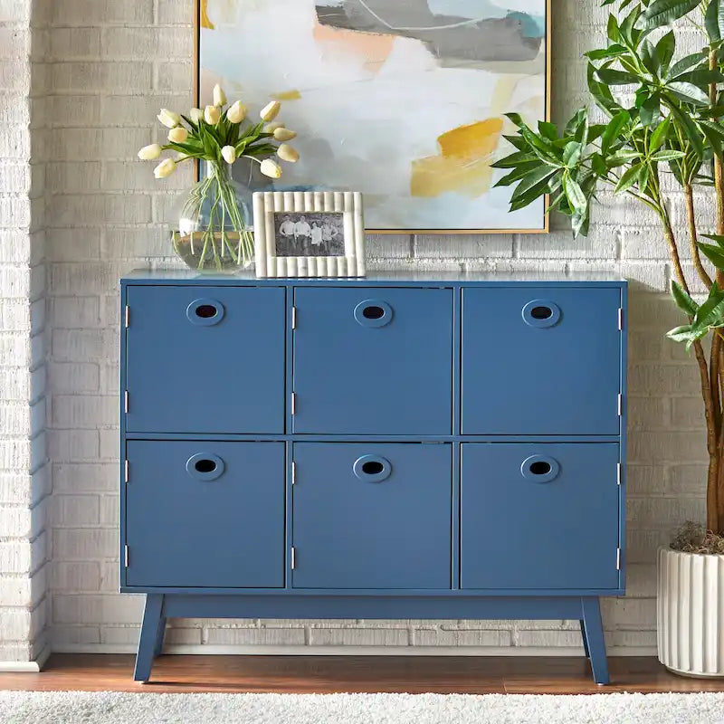 Mid-Century Modern 6-door Storage Cabinet
