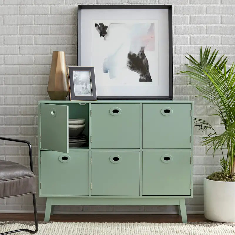 Mid-Century Modern 6-door Storage Cabinet