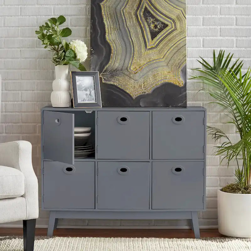 Mid-Century Modern 6-door Storage Cabinet