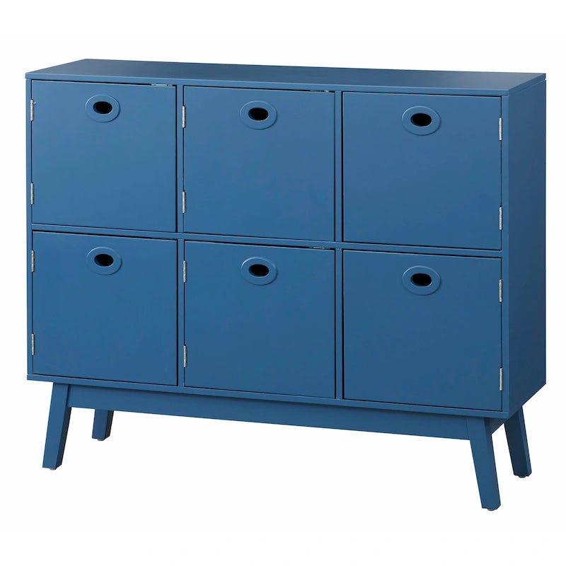 Mid-Century Modern 6-door Storage Cabinet