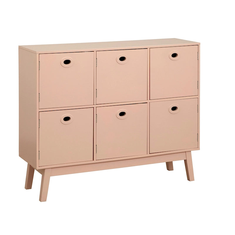 Mid-Century Modern 6-door Storage Cabinet