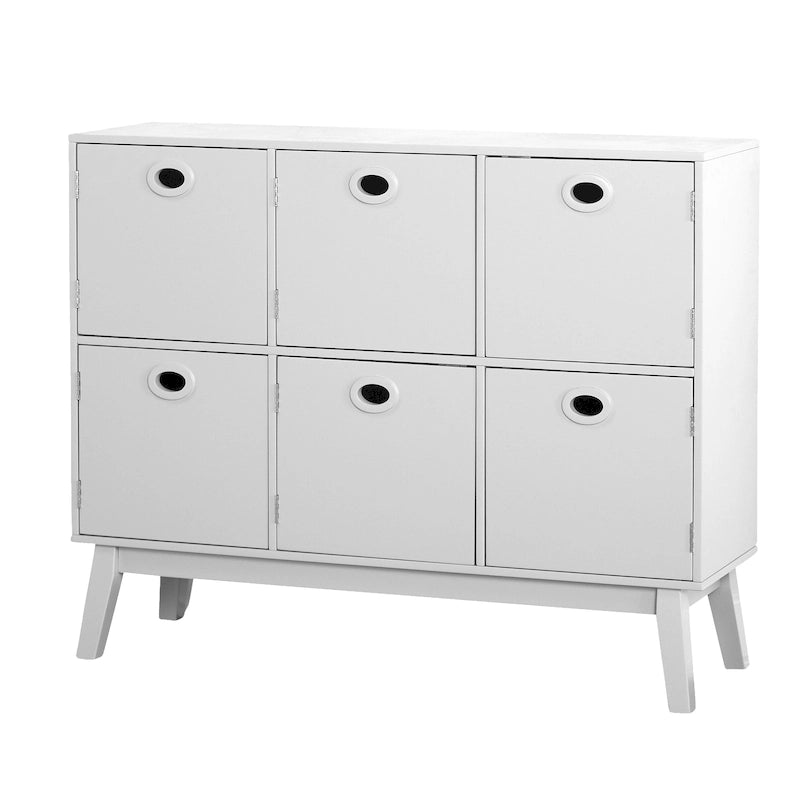 Mid-Century Modern 6-door Storage Cabinet