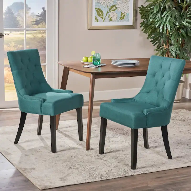 Contemporary Tufted Dining Chairs (Set of 2) - 21.50 L x 25.00 W x 36.00 H