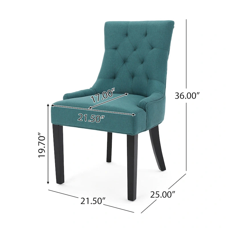 Contemporary Tufted Dining Chairs (Set of 2) - 21.50 L x 25.00 W x 36.00 H
