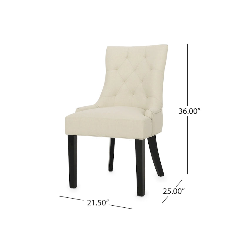Contemporary Tufted Dining Chairs (Set of 2) - 21.50 L x 25.00 W x 36.00 H