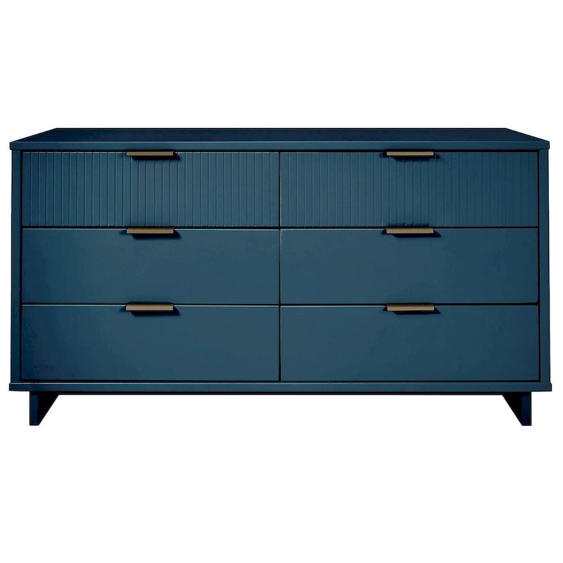 55.07 Modern Double Wide 6 Drawer Dresser