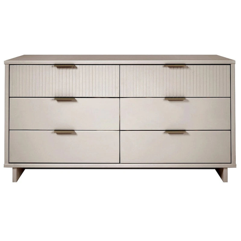 55.07 Modern Double Wide 6 Drawer Dresser