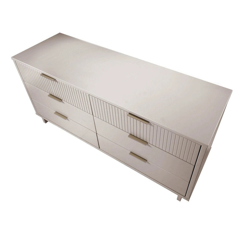 55.07 Modern Double Wide 6 Drawer Dresser