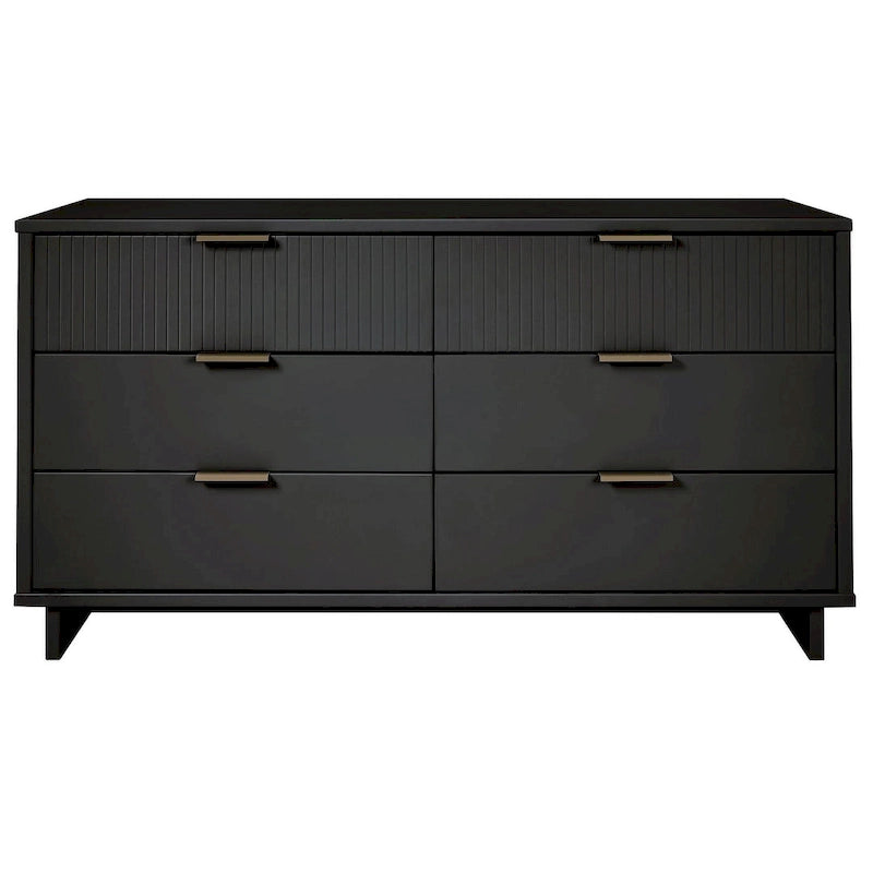 55.07 Modern Double Wide 6 Drawer Dresser