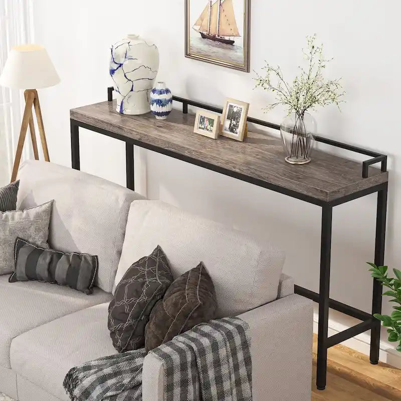 70.9 Extra langer Sofatisch, Konsolentisch hinter dem Sofa, schmaler Flurtisch