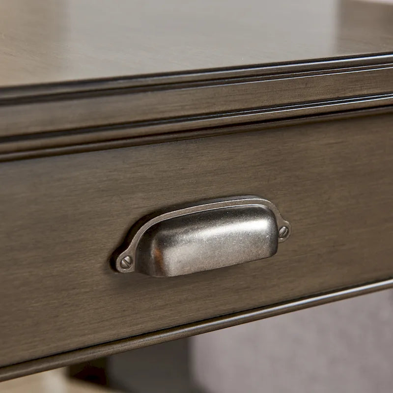 50,8 cm Beistelltisch aus Massivholz mit Ablage und Schublade