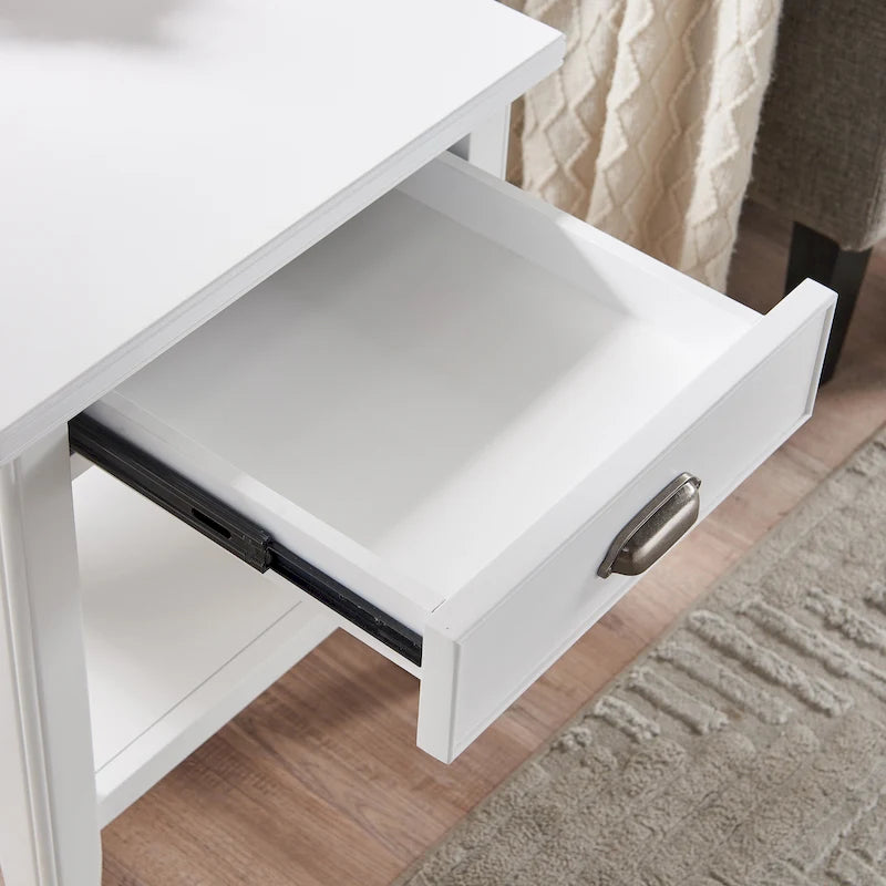 50,8 cm Beistelltisch aus Massivholz mit Ablage und Schublade
