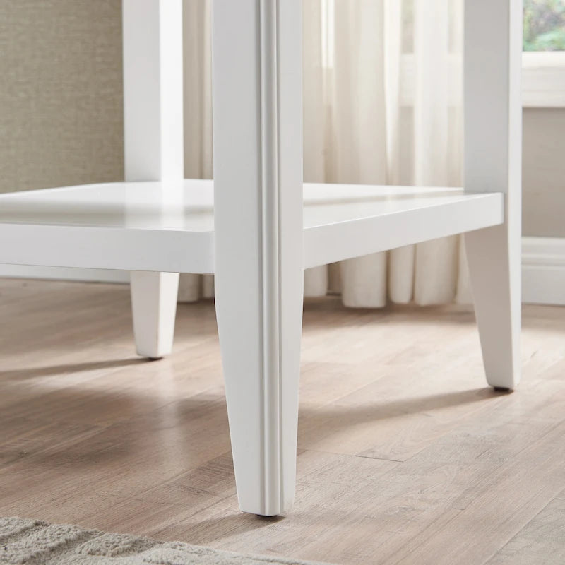 50,8 cm Beistelltisch aus Massivholz mit Ablage und Schublade