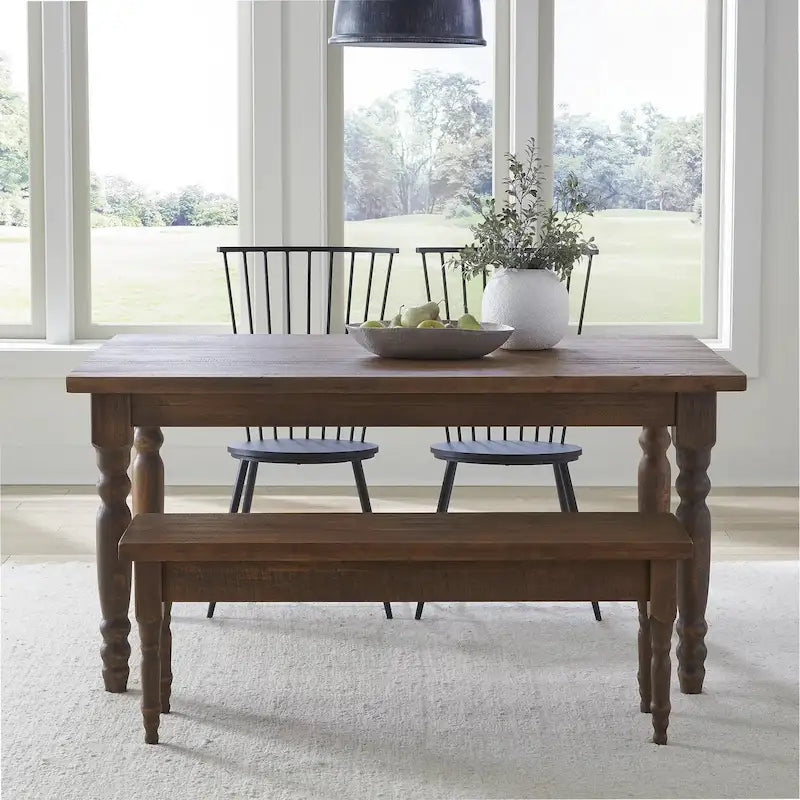 63-inch Solid Wood Dining Table