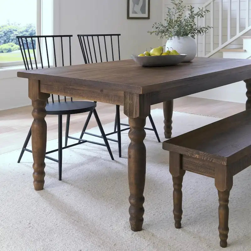 63-inch Solid Wood Dining Table