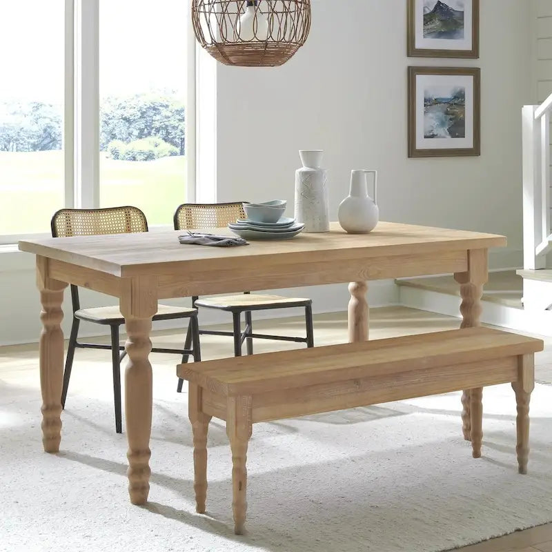 63-inch Solid Wood Dining Table