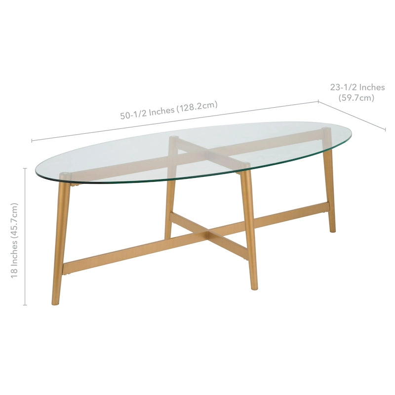 Table basse ovale