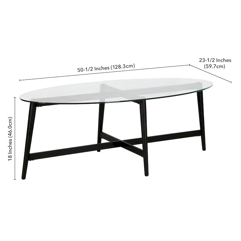 Table basse ovale