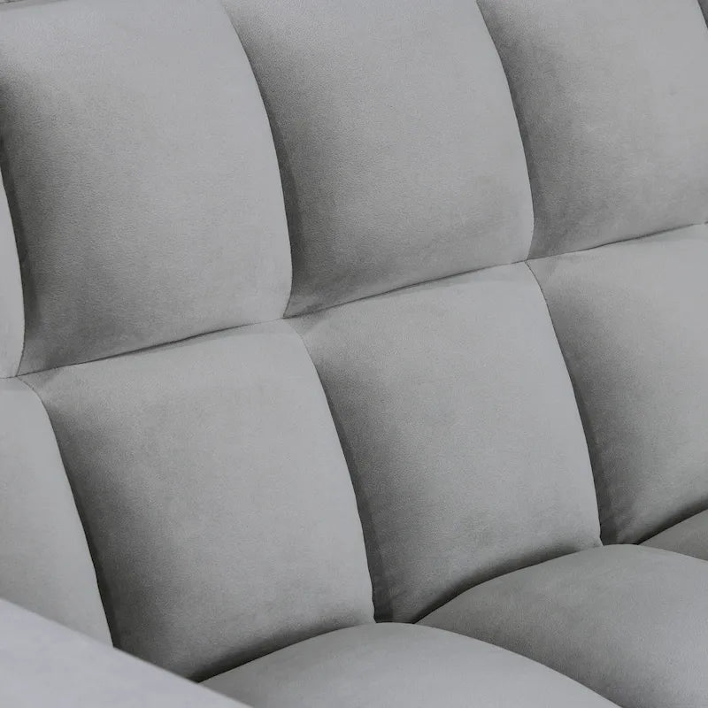 Klassisches 55-Zoll-Zweisitzersofa mit Ausziehfunktion, Knopfheftung und Schlaffunktion – 55W x 68L x 20H