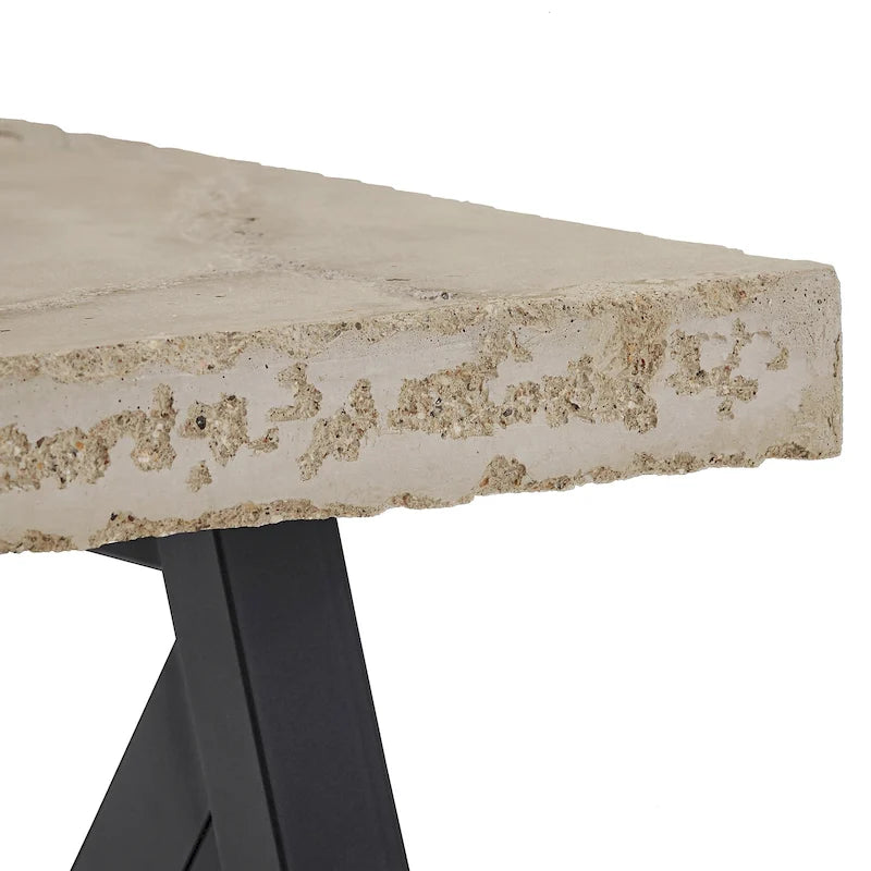 Rustic X-Base End Table with Shelf