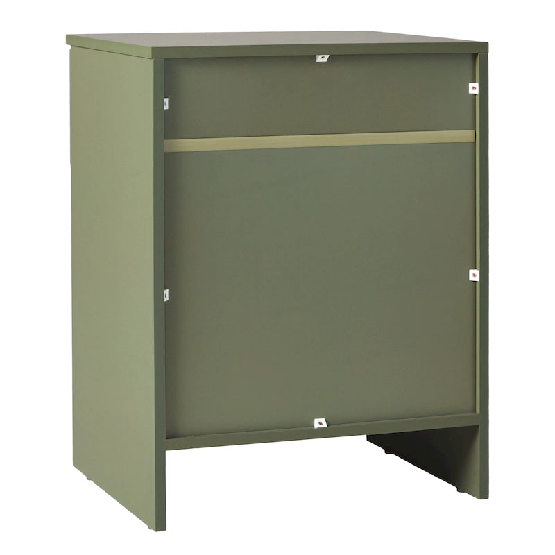 Modern 1-Drawer Nightstand with Cubby