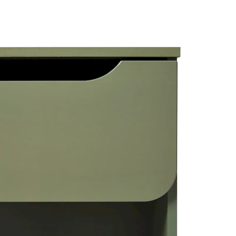 Modern 1-Drawer Nightstand with Cubby