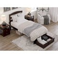 AFI Warren Platform Bed with Foot Drawer and Charging Station